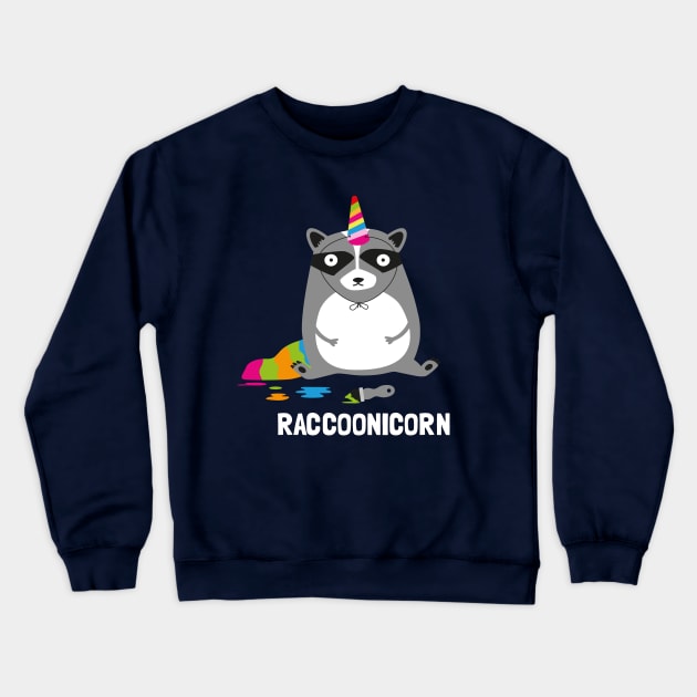 Raccoonicorn - Unicorn Costume Raccoon Crewneck Sweatshirt by propellerhead